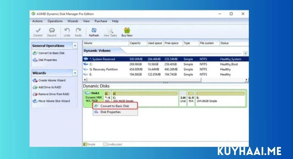 Aomei Dynamic Disk Manager Pro 1.2.0.0 Full Version Gratis Pc screenshot