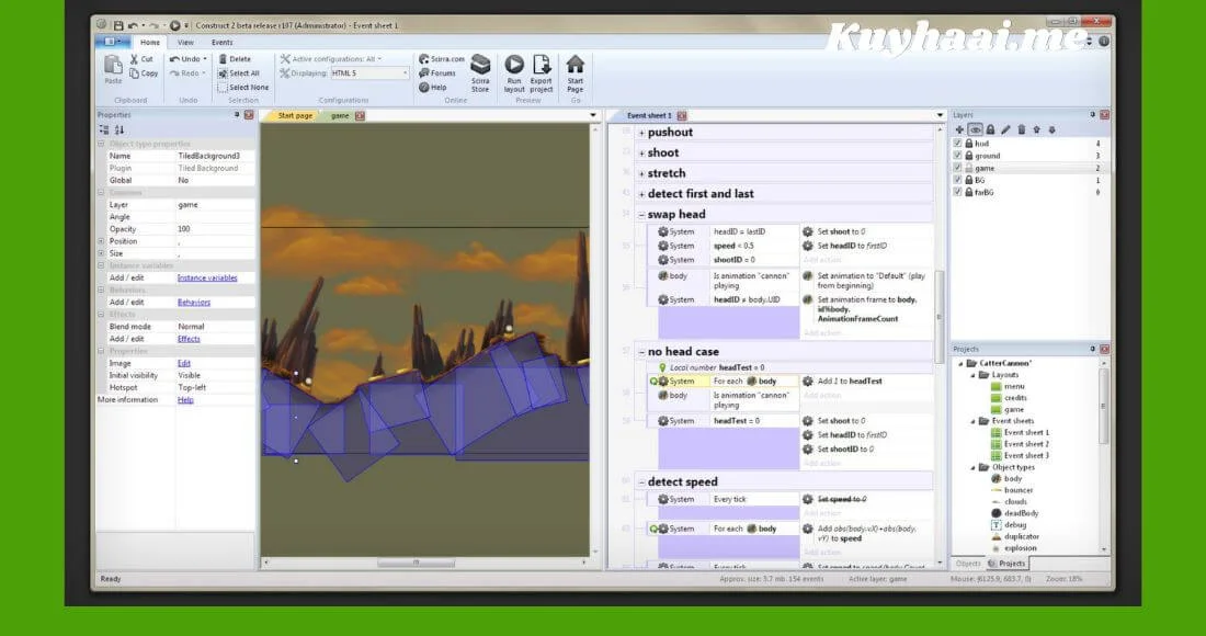 Download Construct 2 Build 252 Full Version -kuyhaa screenshot