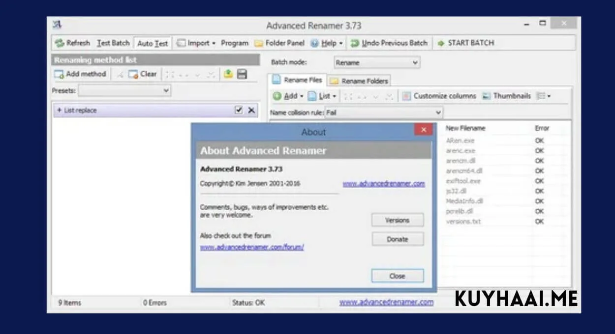Advanced Renamer Full V4.19.26 Download - Kuyhaa! screenshot
